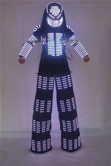 New Arrivals LED Robot Costume LED Robot Suit robot jacket Rangers Stilts Clothes Luminous Costumes