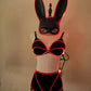Woman Sexy Rabbit ears LED dress