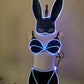Woman Sexy Rabbit ears LED dress