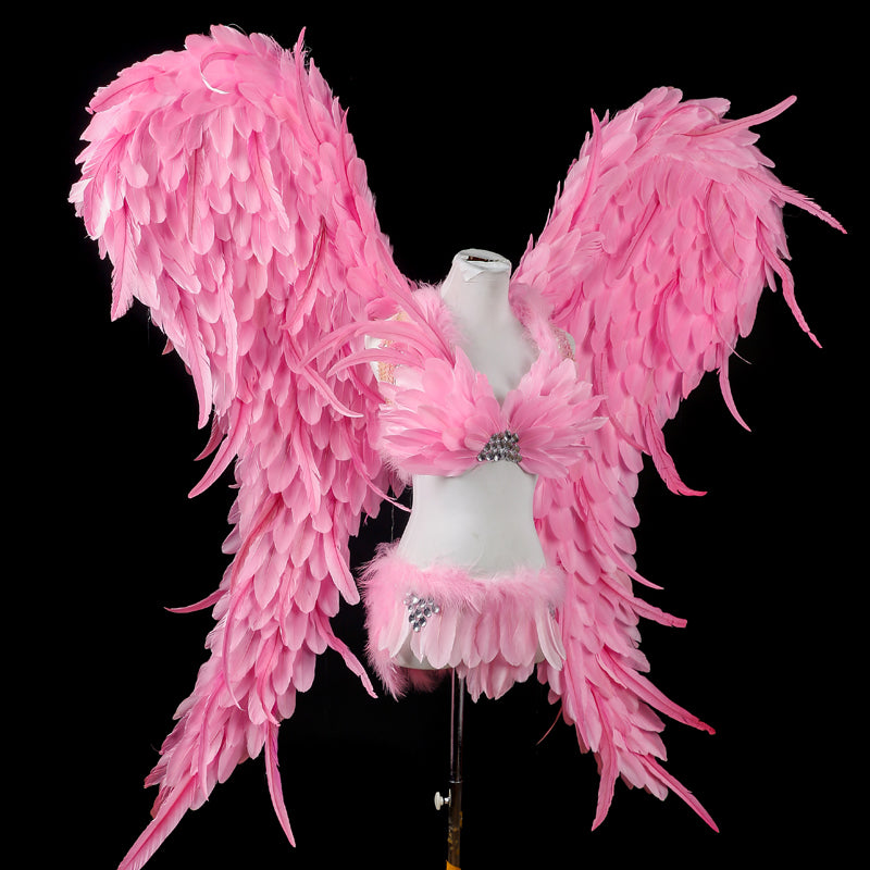 Super Large Victoria Pink Feather Angel Wings Costume