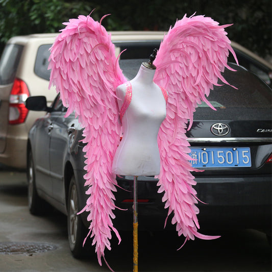 Super Large Victoria Pink Feather Angel Wings Costume