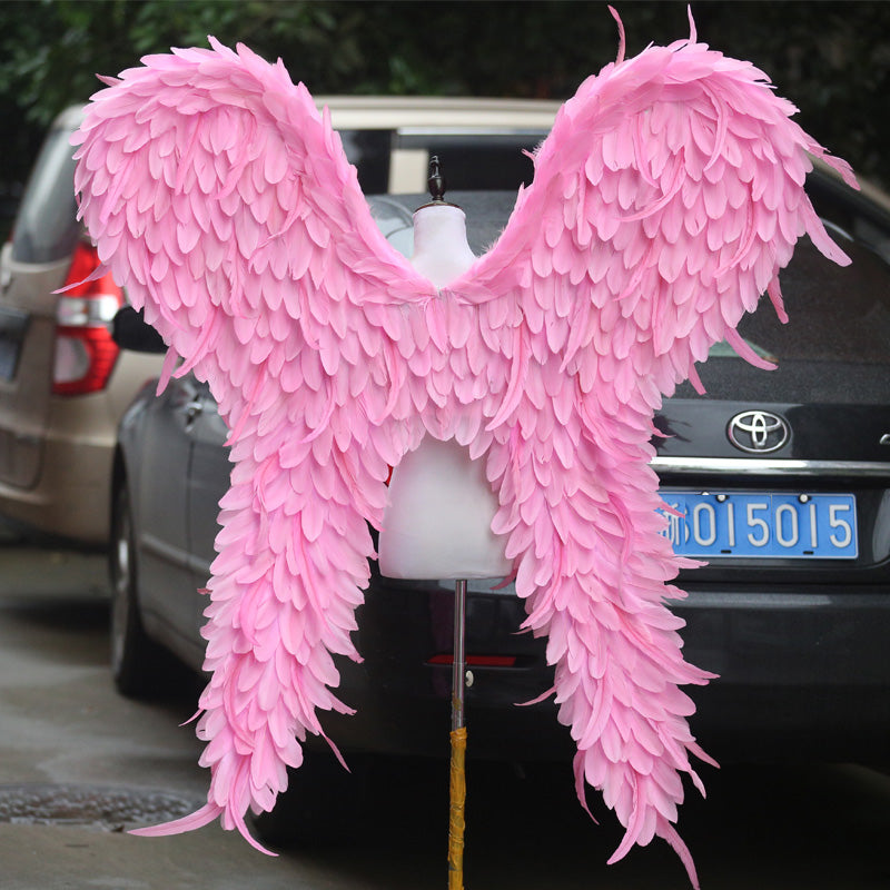 Super Large Victoria Pink Feather Angel Wings Costume