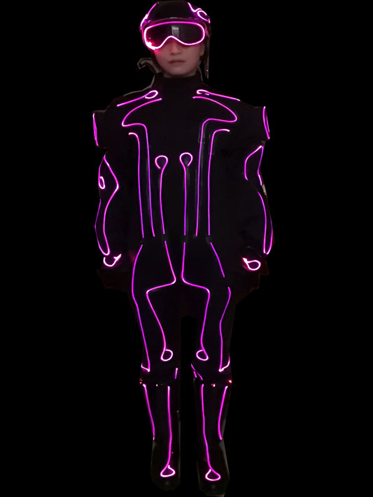 Tron LED suit legacy costume Cosplay Fiber optic outfit