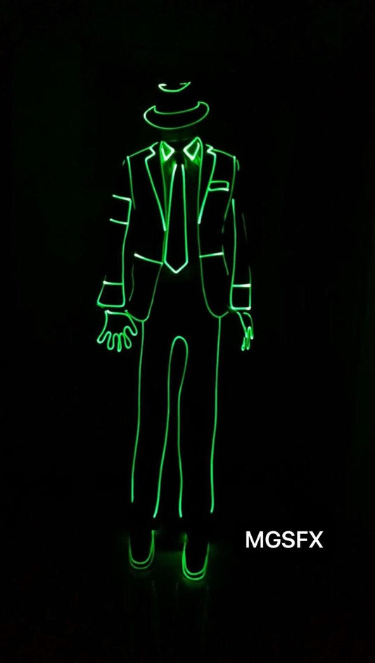 Michael jackson Optic fiber LED dance costume
