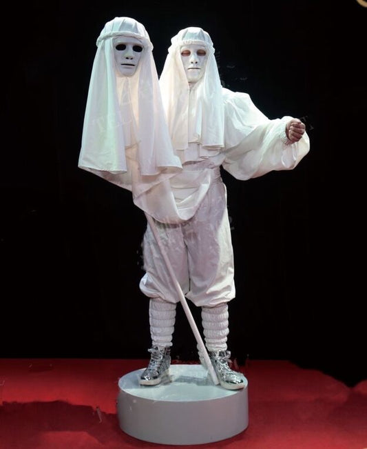 Double 2 Head Costume Acrobatics Performance Halloween Suit