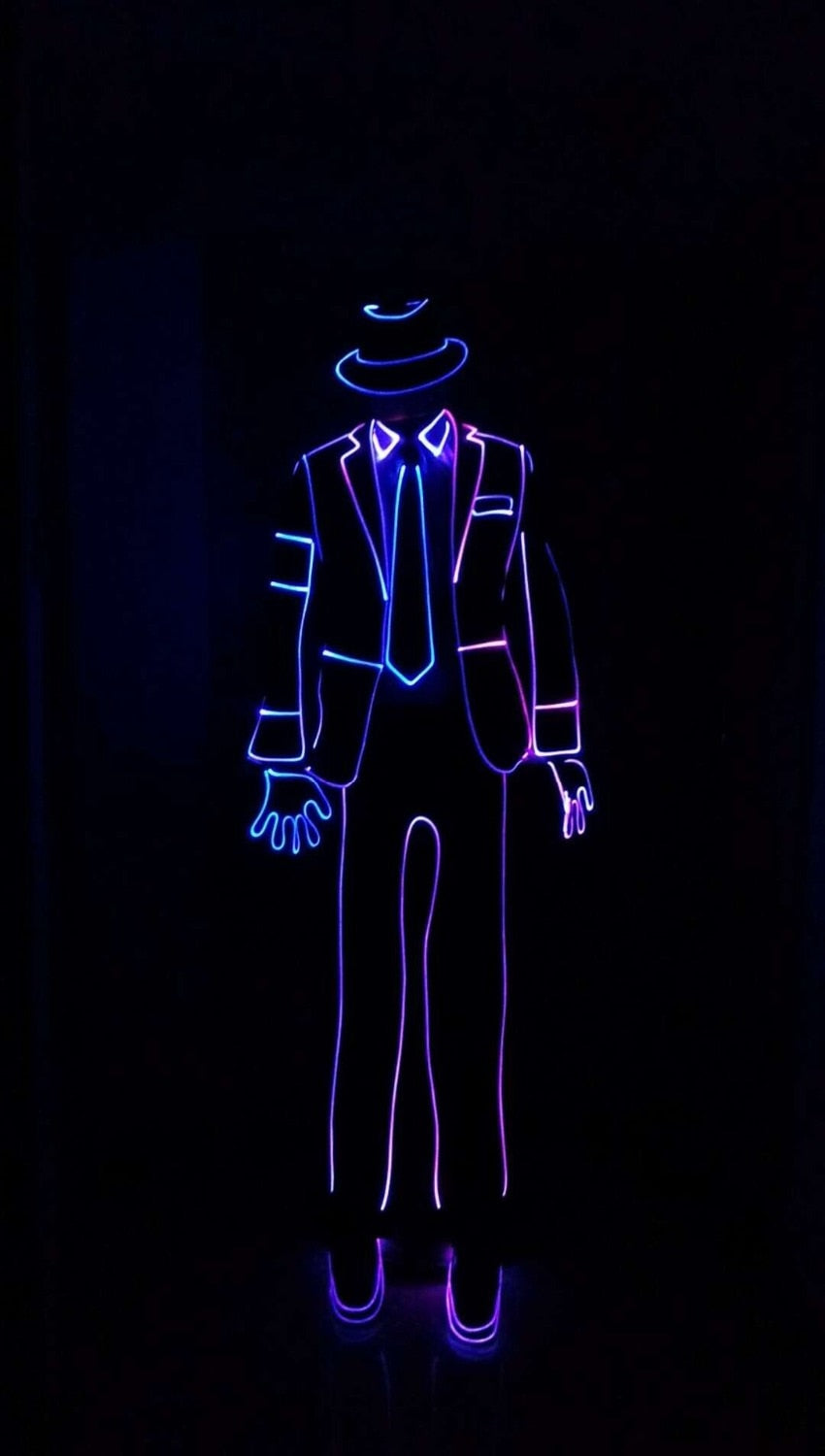 Optic fiber LED Michael jackson Costume