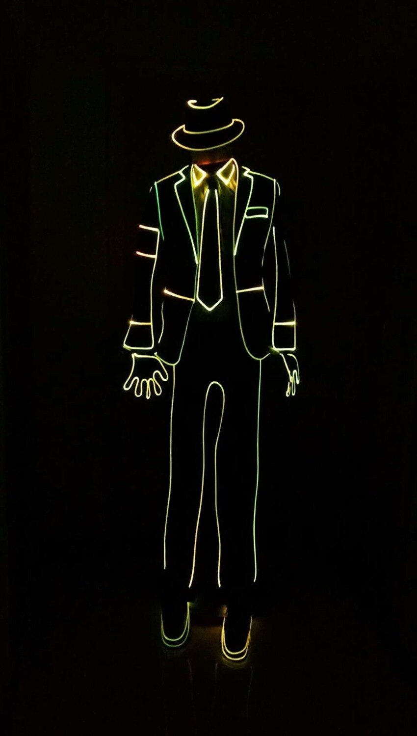 Optic fiber LED Michael jackson Costume