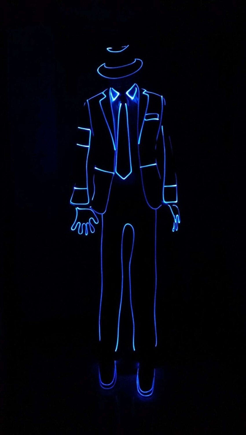 Optic fiber LED Michael jackson Costume