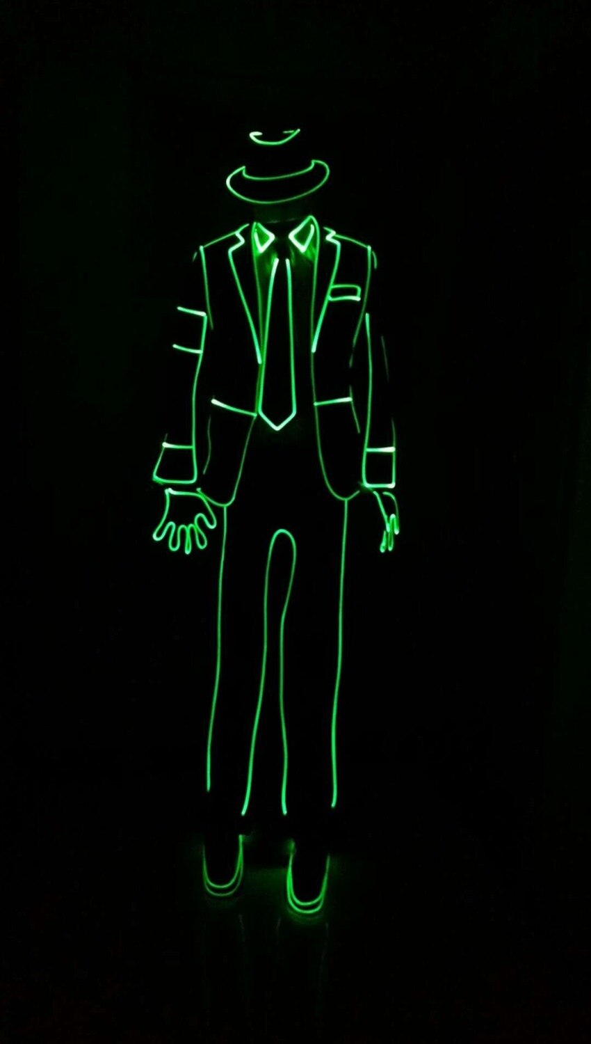 Optic fiber LED Michael jackson Costume