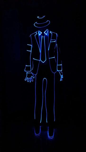 Optic fiber LED Michael jackson Costume