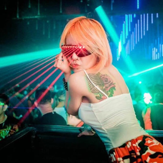 DJ Red Laser Glasses