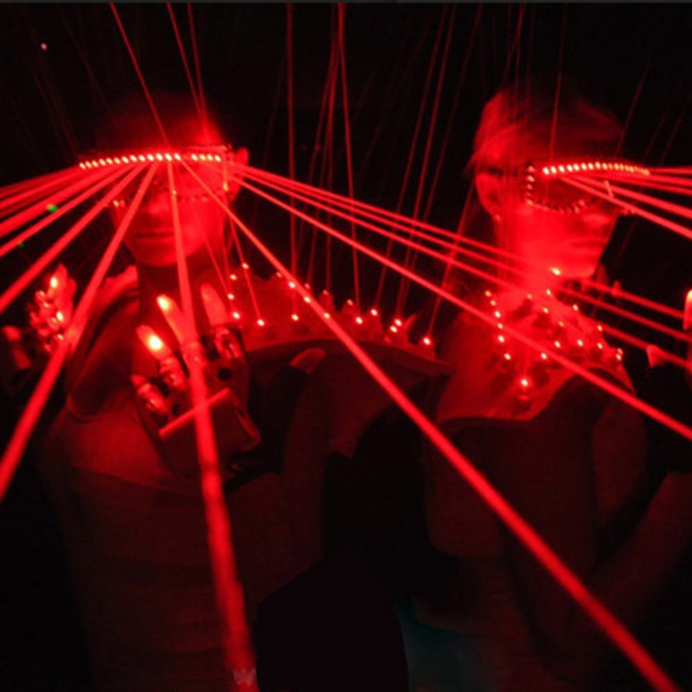 DJ Red Laser Glasses