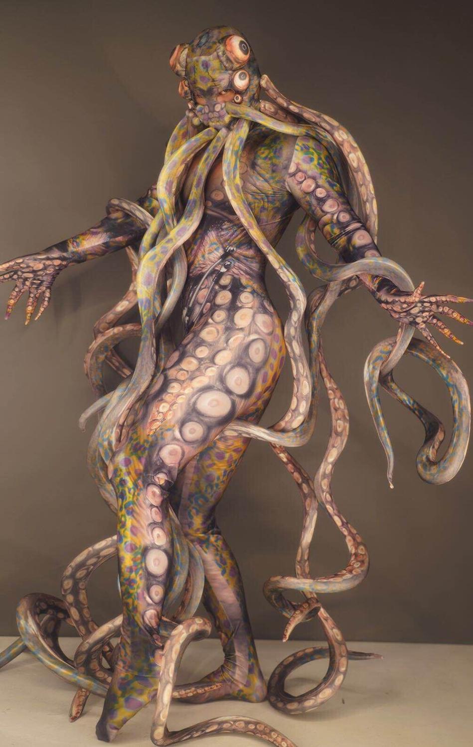 Nightclub halloween costumes Octopus bodysuit