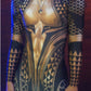Muscle Man Stretch Tattoos Bodysuit Fish Scales