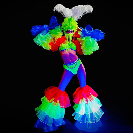 Fluorescent Color Creative Stage Costumes
