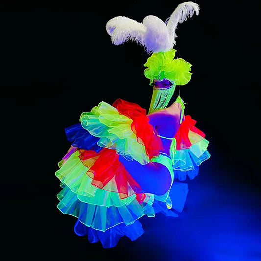 Fluorescent Color Creative Stage Costumes