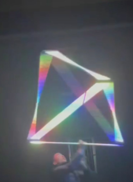 RGB LED Cube Acrobatics Triangle Lighting Stage Prop