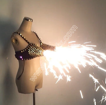 Sexy Women Costumes spray fire bra
