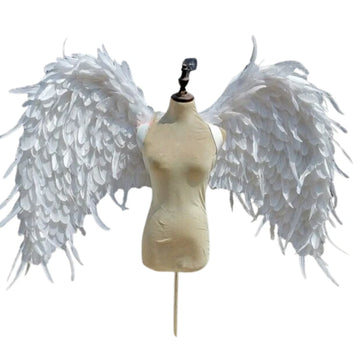 White Feather Angel Wings Costume | Oversized Performance Props for Cosplay & Wedding Photography