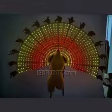 Women Wings Belly Dance Isis Wings LED Dancer 360 Stage Performance Belly Dance Wings No With Stick Colorful Wings