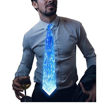 LED Light up Neck Tie,USB Rechargeable Glow Necktie