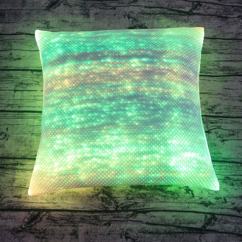 Starry LED Light-Up Pillow: Soft Glowing Cushion with Color Lights, Ideal Night Decor & Cute Gift for Home