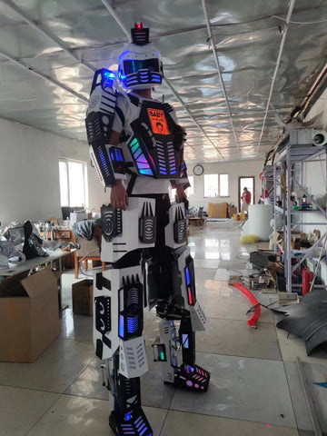 Newest LED Lighting Up Stilts Walker Robot Costumes Kryoman Stage Performance Show Suits Shaped Neatly For Celebration Parties