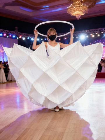 New Umbrella Flower Lifting and Flowering Performance Costume Theme Park Parade Float Park Interactive Prop Costume