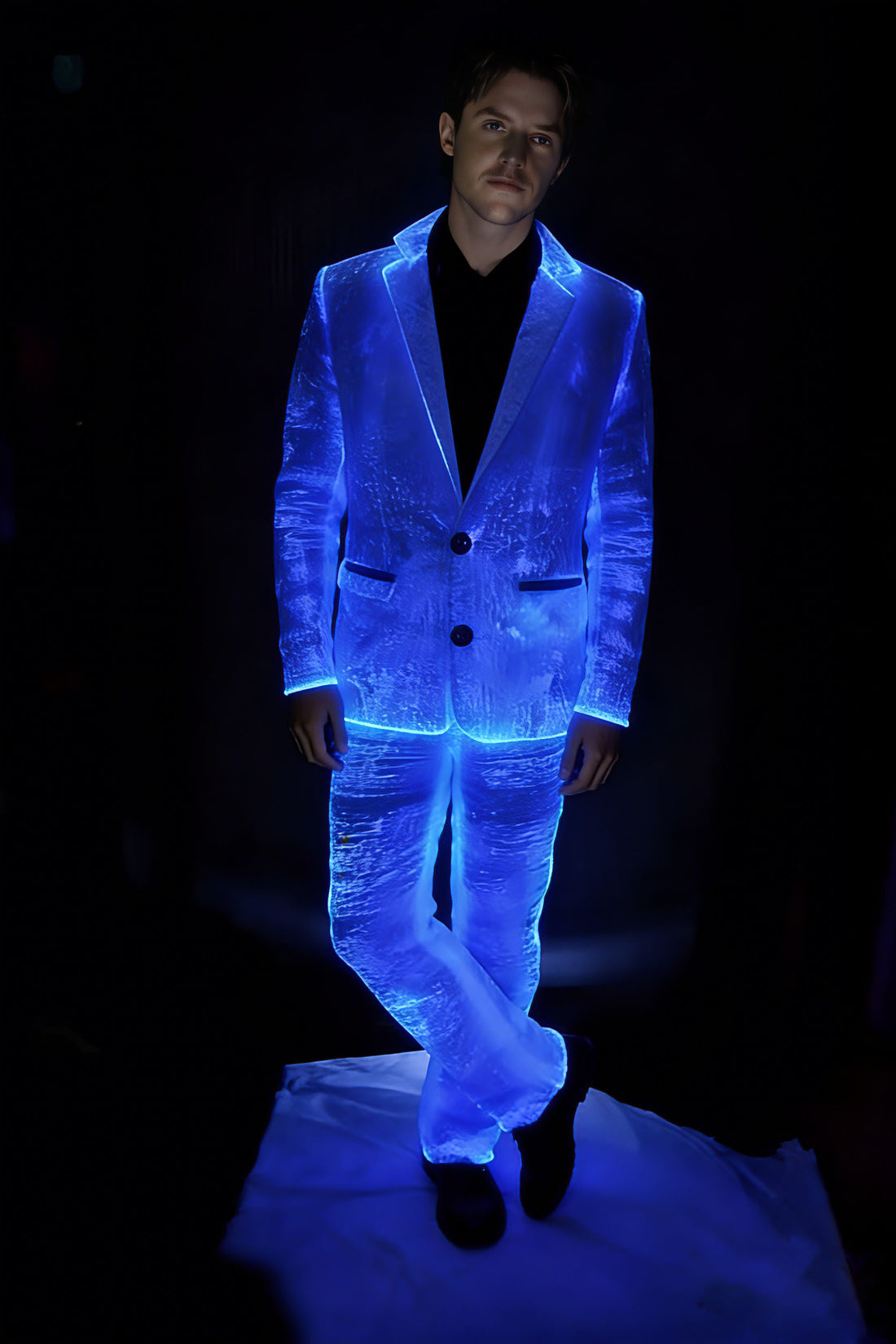 Luminous Cosplay Led Light Blazer Fiber Optic Wedding Jacket For Christmas Celebration Party man costume