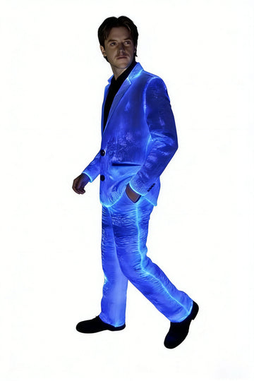 Luminous Cosplay Led Light Blazer Fiber Optic Wedding Jacket For Christmas Celebration Party man costume