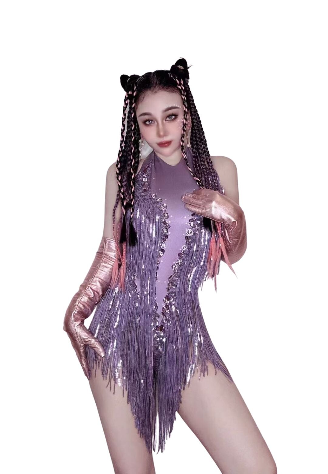 New Female Fashion Costume High Quality Elastic And Tassels For Performance Show