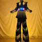 LED Robot Costume Female Skirt Dress Stilt Robot Suit Kryoman david guetta Future Female Warrior Party Show