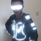 Nueva chaqueta de armadura luminosa LED Trajes que brillan intensamente para el rendimiento de baile 