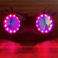 New High Quality Recharge Rezz Led glasses Lightup Goggle Full Color Spectrum Rave Eye Costume Props Nightclub Party Celebration