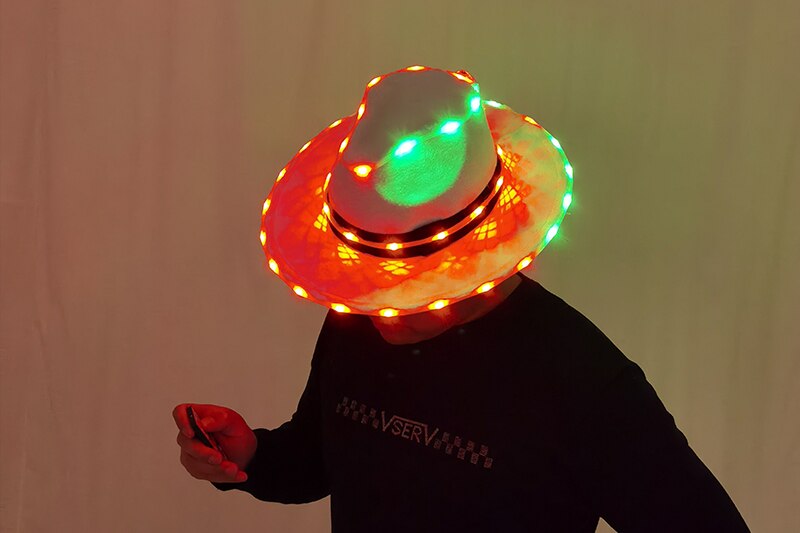 Party Luminous Cap Full color Cool LED Hat Neon LED Light Costume Party Fluorescent DJ BAR Dance Performances Carnival Party