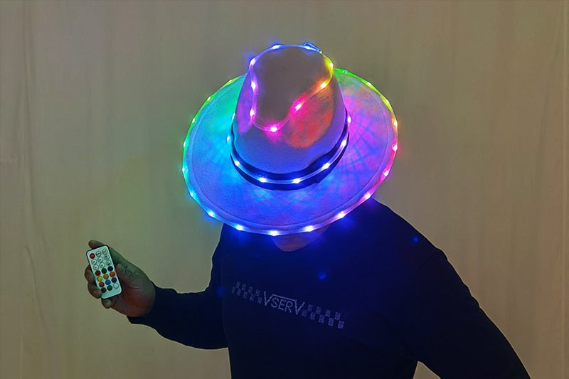 Party Luminous Cap Full color Cool LED Hat Neon LED Light Costume Party Fluorescent DJ BAR Dance Performances Carnival Party