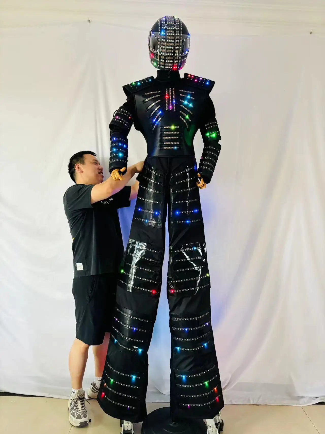 LED Stilts Walker Robot Costume High Quality Luminous Suit