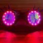 New High Quality Recharge Rezz Led glasses Lightup Goggle Full Color Spectrum Rave Eye Costume Props Nightclub Party Celebration