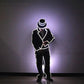 High Quality LED Illuminated Tuxedo Stage Suits Mike Mechanical Dance Show Costumes Bar Night Lights Clothes Hats and Pants