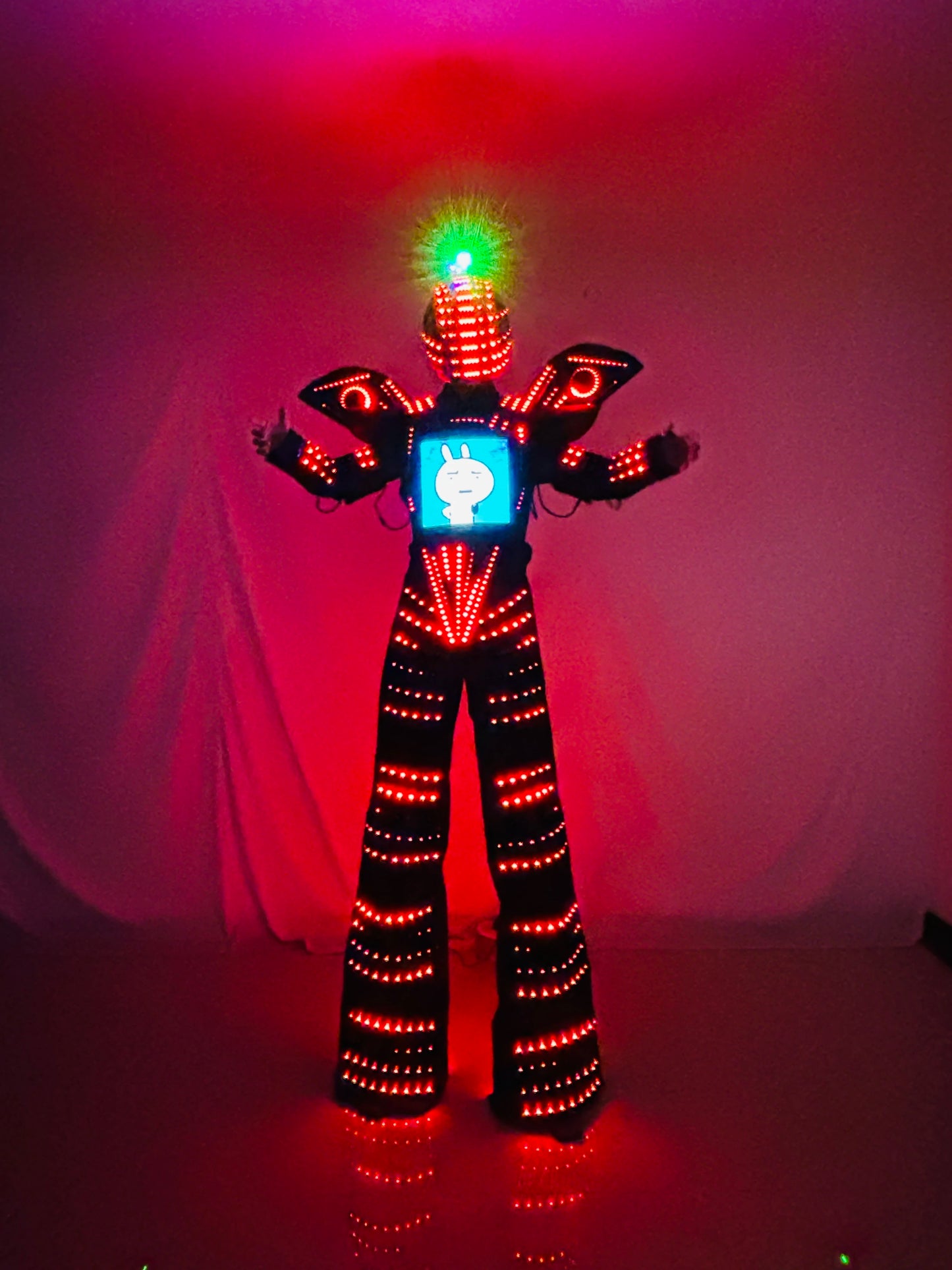 Full color LED Robot Costume Stilt Robot Suit Kryoman Clothing Celebration Party Show Entertainment Event