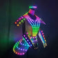 Women LED Dancer Dress Female Lightup Cosplay Costume DJ Singer Stage Performance Wear Clothing Sexy Silver Laser skirt