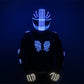 High Quality LED Illuminating Clothing Stage Performance Fluorescent Gloves Lighting Strobe Helmet