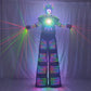 David Guetta LED Robot Suit Light-Up Stilts Walker Costume Luminous Dance Clothing Laser Gloves CO2 Gun Jet Machine Performance