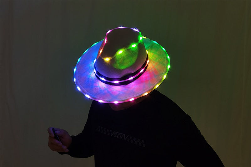 Party Luminous Cap Full color Cool LED Hat Neon LED Light Costume Party Fluorescent DJ BAR Dance Performances Carnival Party