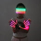 LED Growing Gloves&Glasses Light Up Glasses Rave Costume Decor DJ Dance Performances Luminous Props Party Decoration