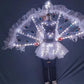 Women's Full-Color LED Peacock Wings LED Dance Party Stage Performance Wear Adult Ballet Skirt for Nightclub Catwalk Model Shows