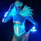 LED Punk Cyber Dance Suit Luminous Technology Costumes Bar Party Ice Blue Troupe Bar Gogo Clothing Nightclub Celebration Party