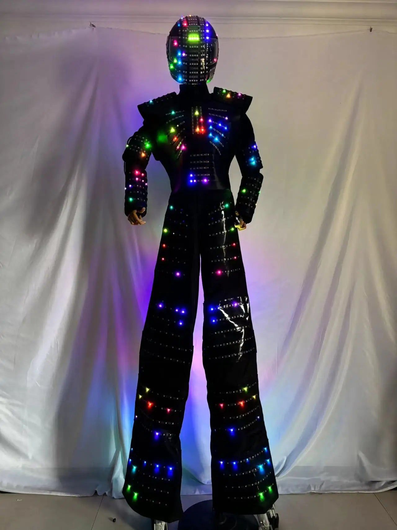 LED Stilts Walker Robot Costume High Quality Luminous Suit