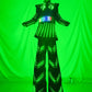 LED Robot Costume Female Skirt Dress Stilt Robot Suit Kryoman david guetta Future Female Warrior Party Show