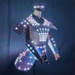 Women LED Dancer Dress Female Lightup Cosplay Costume DJ Singer Stage Performance Wear Clothing Sexy Silver Laser skirt